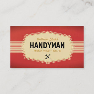 Vintage Handyman Business Cards