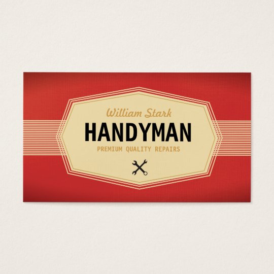 Handyman Business Cards : Handyman business card | Zazzle - This section will allow you to continue developing your card by entering your personal information (company name, phone number, etc.).