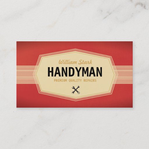 Customizable Vintage Handyman Business Cards