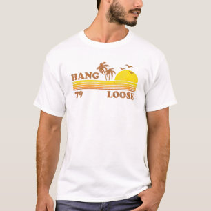 Vintage Hang Loose Surfing Beach Retro Sunset Surf T-Shirt