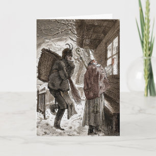 Vintage Hans Trapp and St. Nick Christmas Card