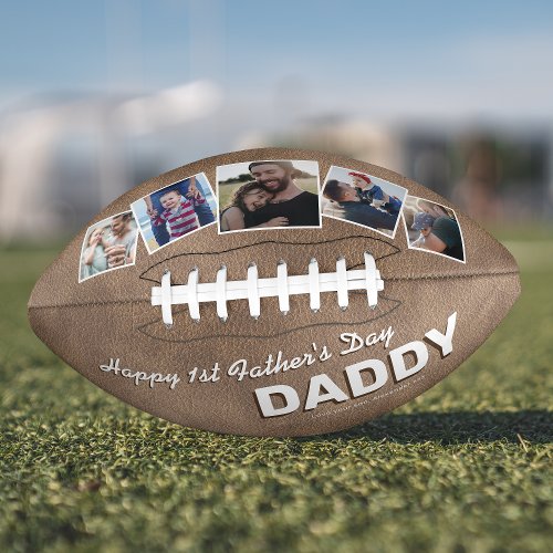 Vintage Happy 1st Fathers Day Memento Football