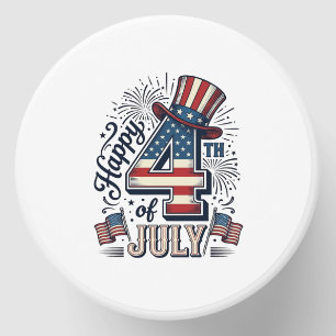 Vintage Happy 4th of July Patriotic Hat Vector Des Mini Candle Favors