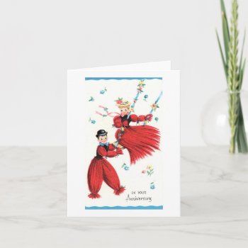 Vintage Happy Anniversary For Couple Card by Gypsify at Zazzle