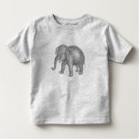 Vintage Happy Baby Elephant Toddler T-shirt at Zazzle