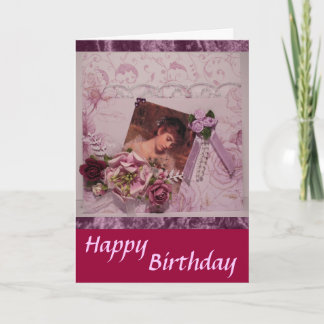 Vintage Happy Birthday-3 Card