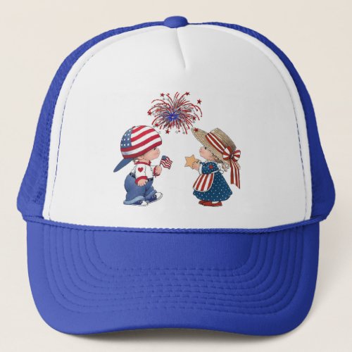 Vintage Happy Birthday America Trucker Hat