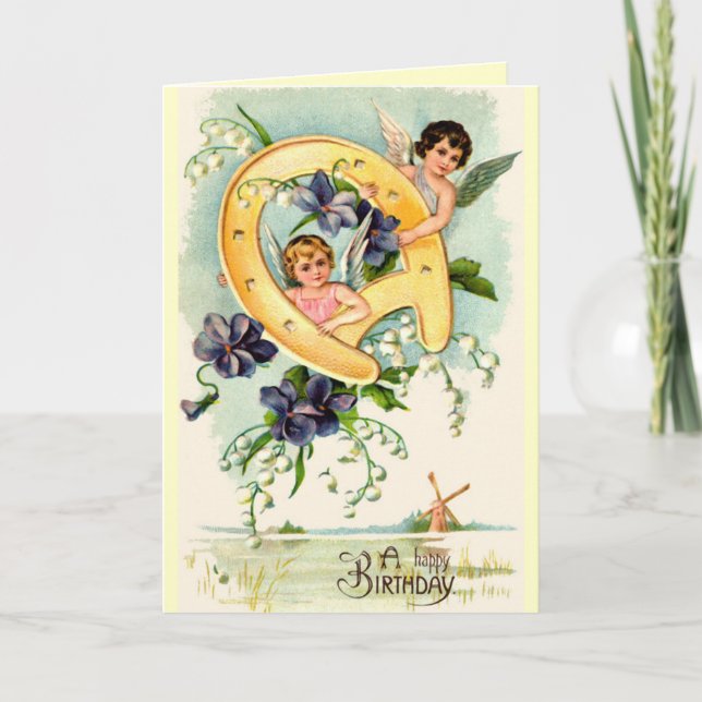 Vintage Happy Birthday card (Front)