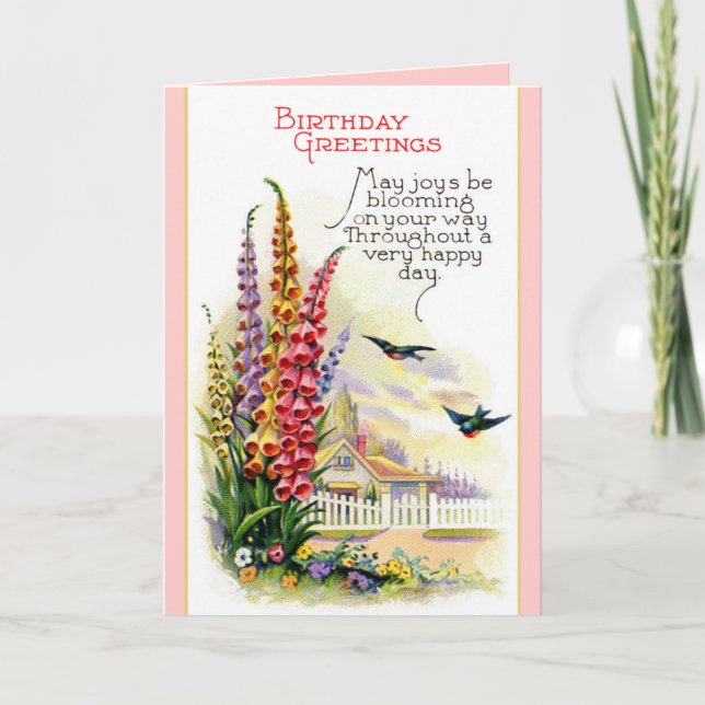 Vintage Happy Birthday card (Front)