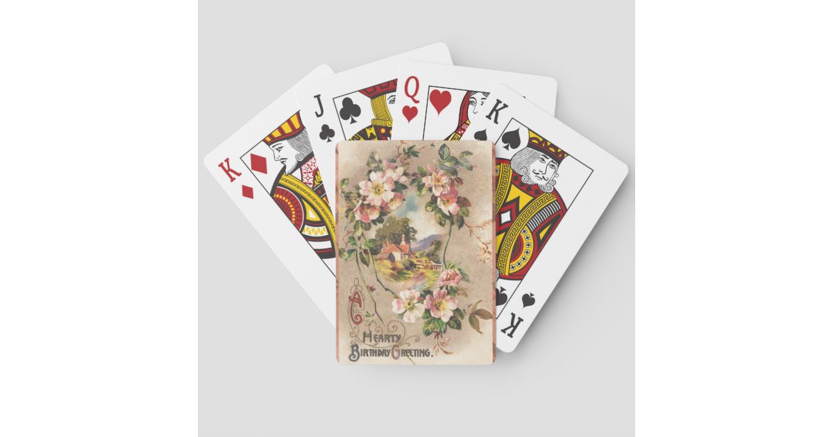 Vintage Happy Birthday Card Artwork | Zazzle