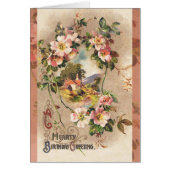 Vintage Happy Birthday Card Artwork (Front)