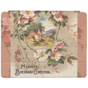 Vintage Happy Birthday Card Artwork iPad Smart Cover
