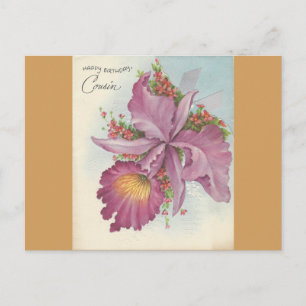 Vintage Happy Birthday Cousin Postcard