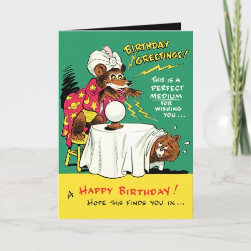 Vintage Happy Birthday Gay Spirits Ghost Card