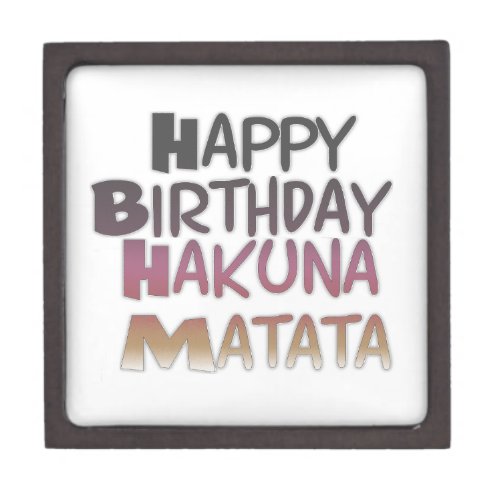 Vintage Happy Birthday Hakuna Matata Purple Inspir Jewelry Box