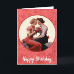 Vintage Happy Birthday Lesbian Couple Card<br><div class="desc">Wish your significant other -- your wife,  partner,  girlfriend -- a happy birthday with this vintage lesbian couple greeting card!  The inside of the card is blank.</div>