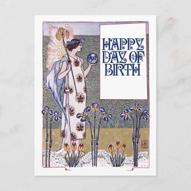 Vintage Happy Birthday  Postcard (Front)