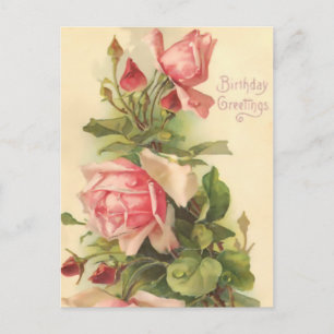 Vintage Happy Birthday Postcard