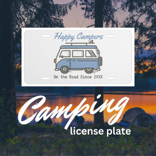 Vintage Happy Camper License Plate
