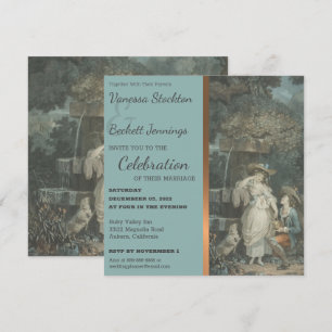 Vintage Happy Couple  Wedding Invitation