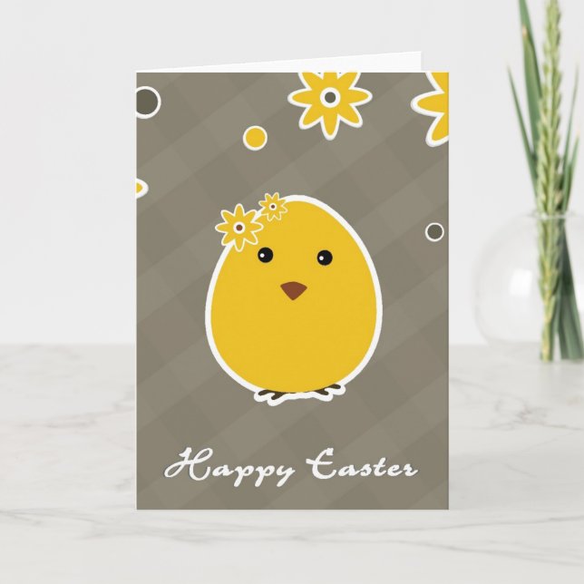 Vintage Happy Easter background Holiday Card (Front)