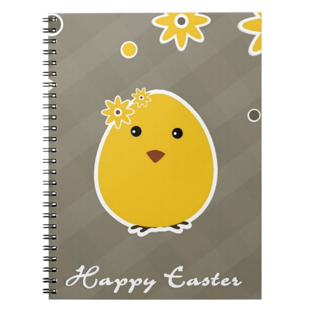 Vintage Happy Easter background Notebook (Front)