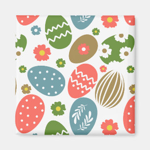 Vintage Happy Easter Blooms Magnet