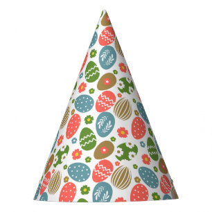 Vintage Happy Easter Blooms Party Hat