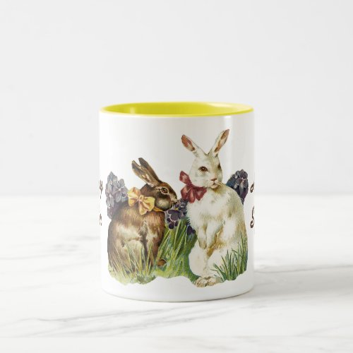 Vintage Happy Easter Bunnies Coffee Mug