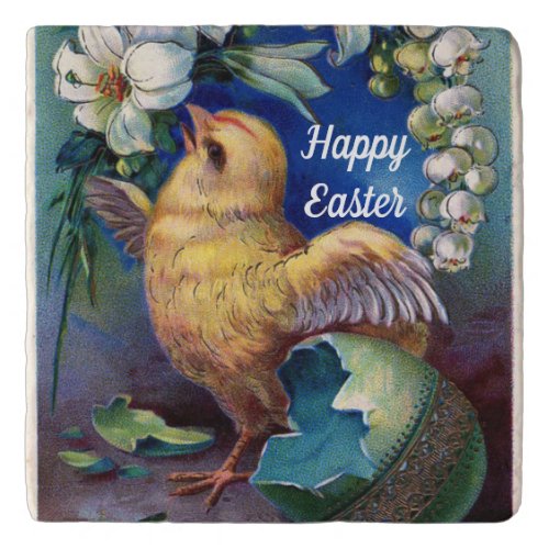 Vintage Happy Easter Chick Trivet