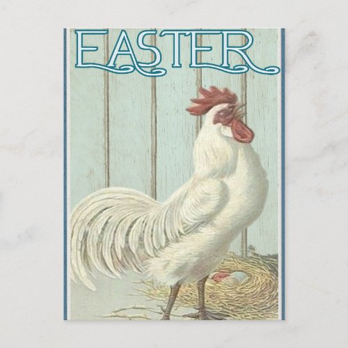 Vintage Happy Easter Chicken Postcard