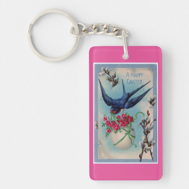 Vintage Happy Easter Keychain (Front)
