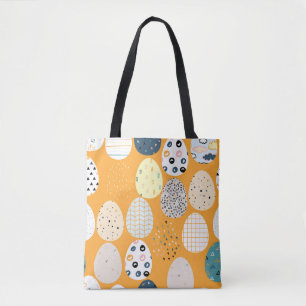 Vintage Happy Easter Scandinavian Design Tote Bag