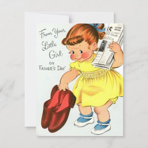 Vintage Happy Fathers Day from Daughter Card