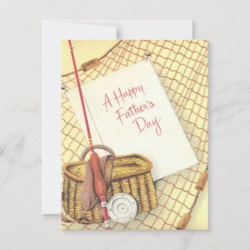 Vintage Happy Fathers Day Holiday Card