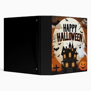 Vintage happy Halloween art 3 Ring Binder