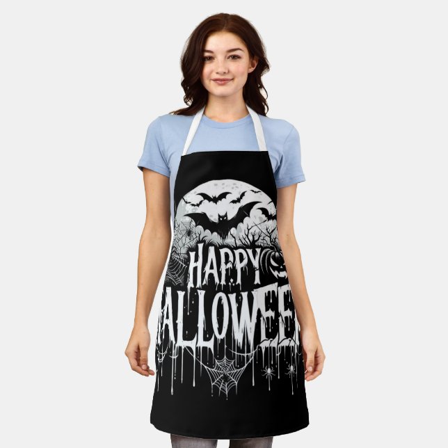 Vintage happy Halloween art Apron (Worn)