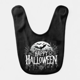 Vintage happy Halloween art Baby Bib