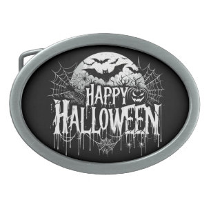 Vintage happy Halloween art Belt Buckle