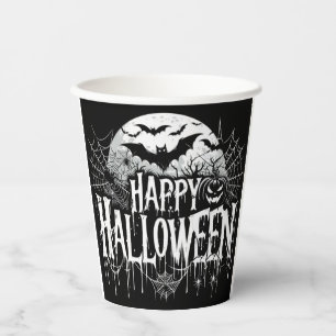 Vintage happy Halloween art Paper Cups