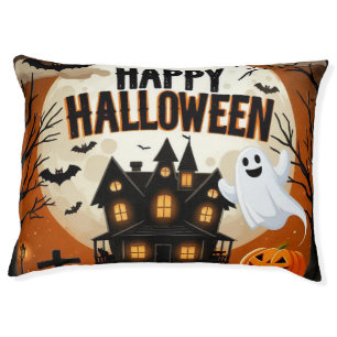 Vintage happy Halloween art Pet Bed