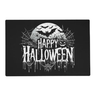 Vintage happy Halloween art Placemat