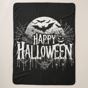 Vintage happy Halloween art Sherpa Blanket