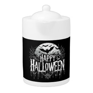 Vintage happy Halloween art Teapot
