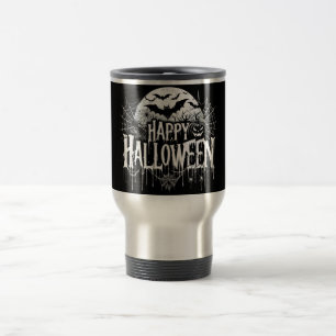 Vintage happy Halloween art Travel Mug