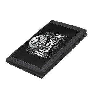 Vintage happy Halloween art Tri-fold Wallet
