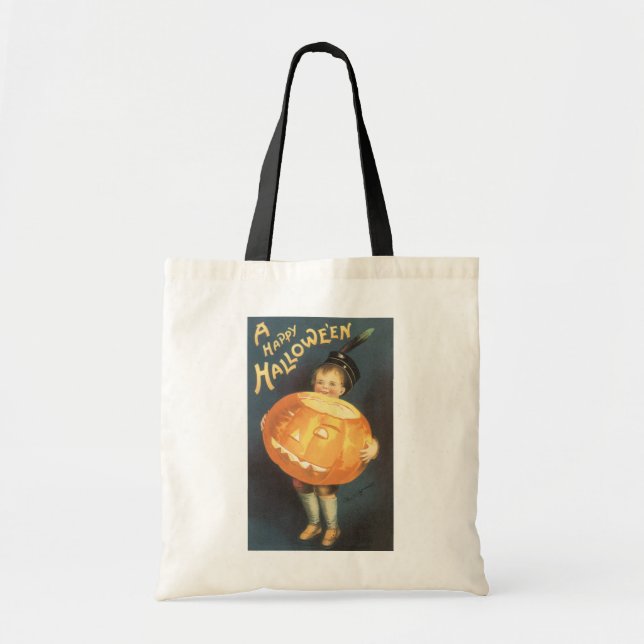 Vintage Happy Halloween by Ellen Clapsaddle Tote Bag (Front)