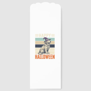 Vintage Happy Halloween Dog Witch Hat Shirt Design Bookmarks