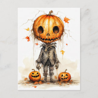 Vintage Happy Halloween Fiend Postcard