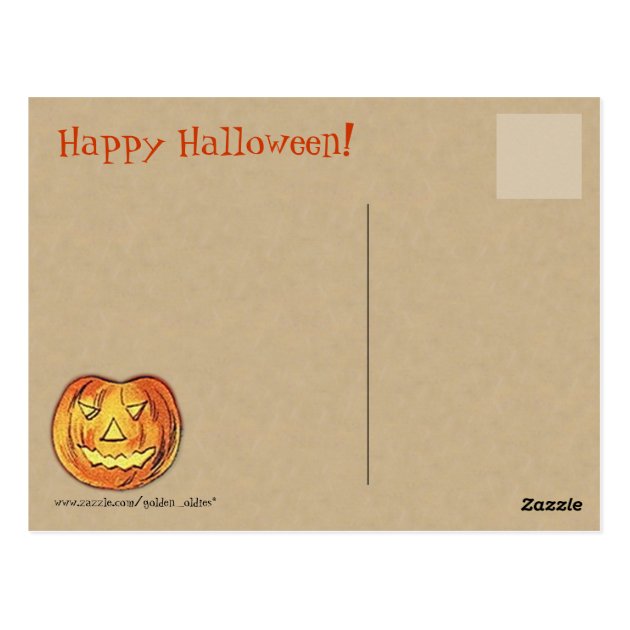 Vintage Happy Halloween Postcard Jack-O-Lanterns